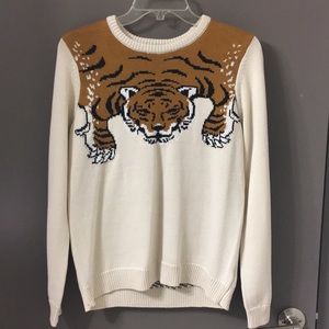 FOREVER21 Knit Tiger Sweater (S)